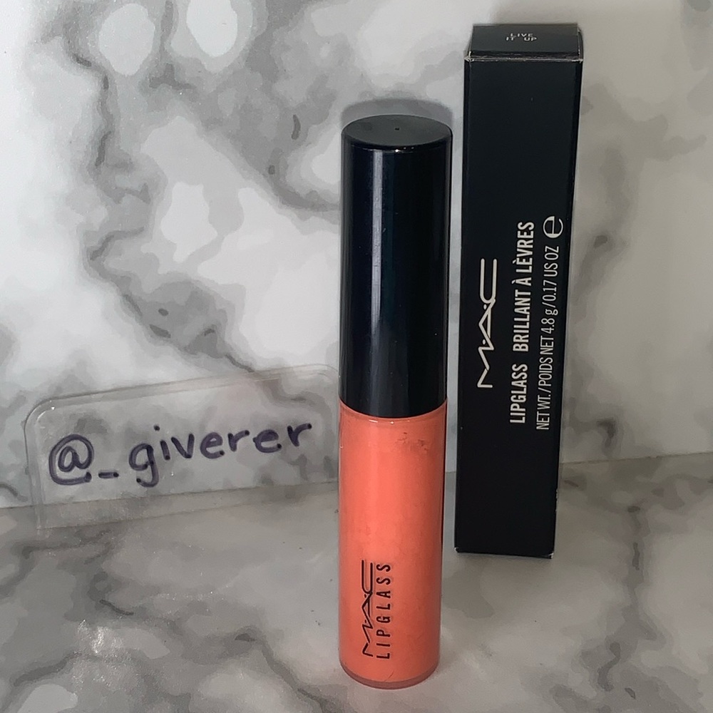 NIB MAC LIVE IT UP LIPGLASS ORIGINAL SHADES FORMULA LARGER SIZE!